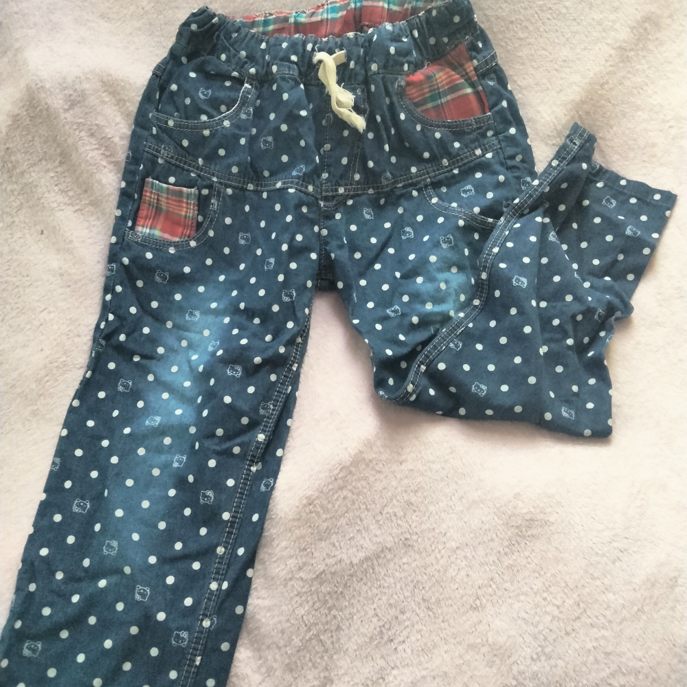 Hello Kitty Blue Polka Dot Jeans for Kids